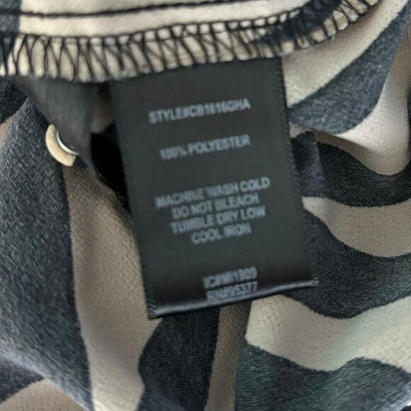 Sanctuary Zebra Print Peplum Top Women's XS V Neck Blouse Y2K Boho Chic Party - Picture 8 of 10